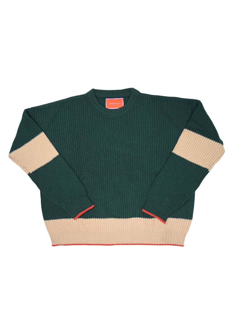 La Doublej Verde Camel Crew Neck Sweater In Green